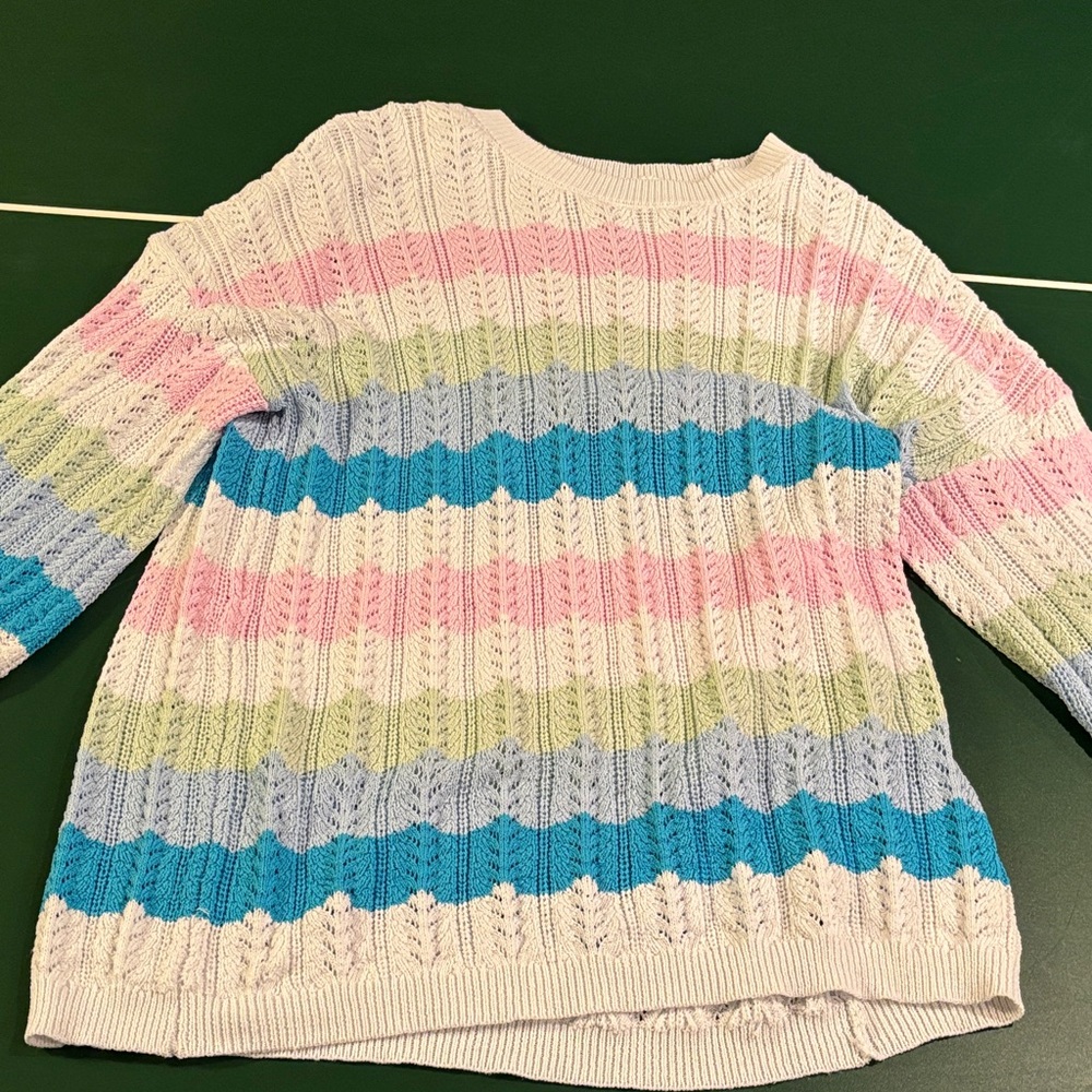Pastel Striped Women's Sweater